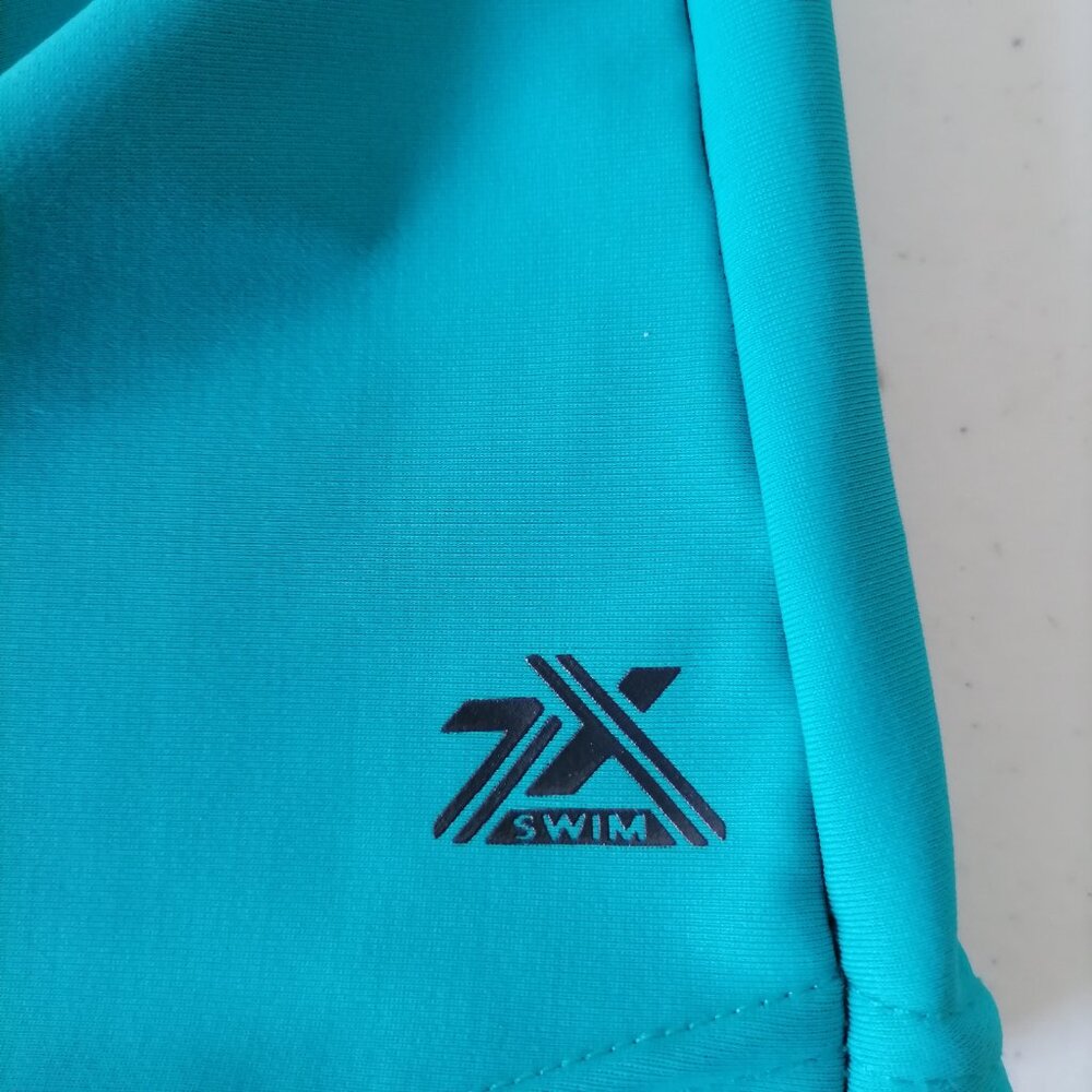 ZeroXpousr Womens Teal Blue Built In Bra Comet UPF 30 Tankini Swimsuit Top S - Picture 6 of 6